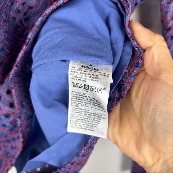 Banana Republic lace crochet overlay blouse top M - Picture 6 of 8